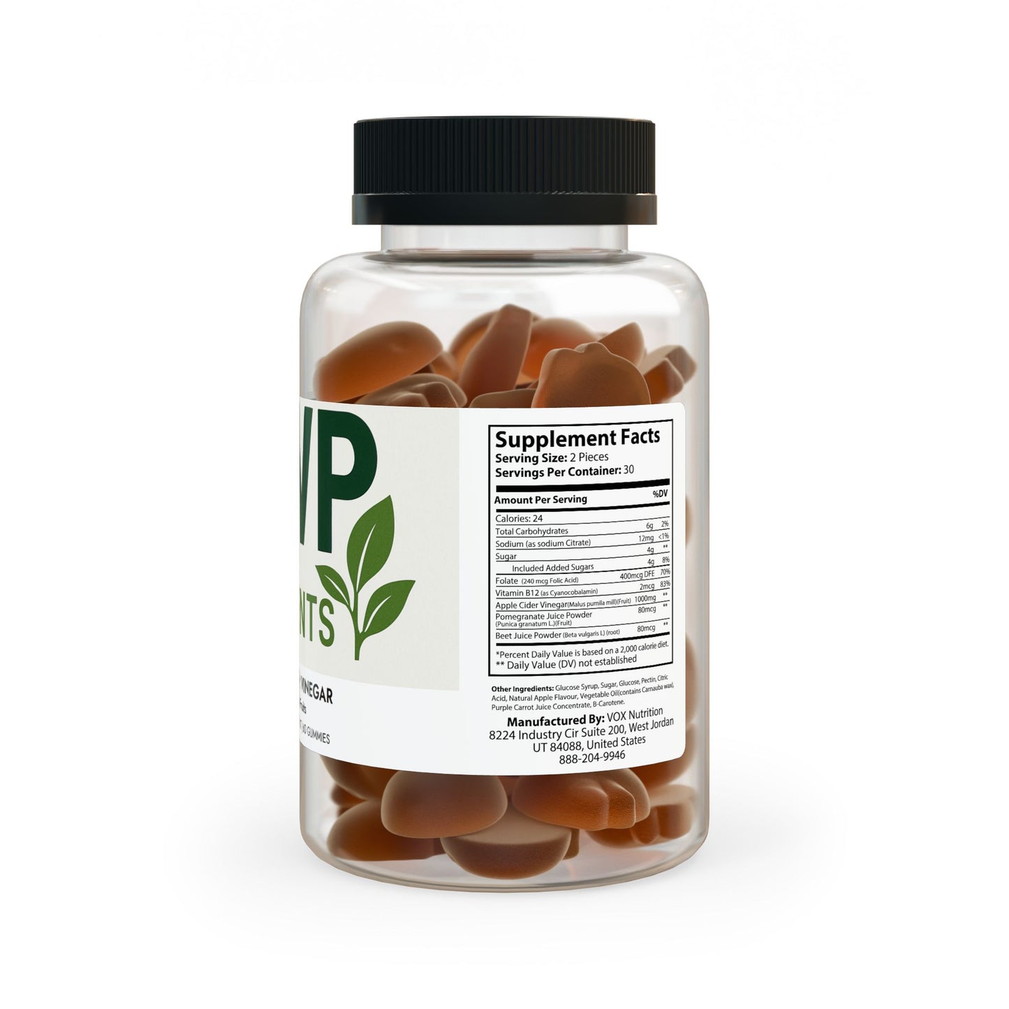 Apple Cider Vinegar Gummies (60 Gummies)